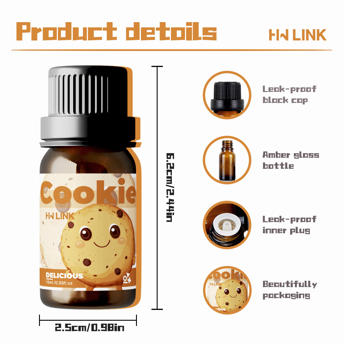 10ml クッキー型フレグランスオイル、キャンドル作り用、長 - Perfume Fragrance Oil のレビューと価格